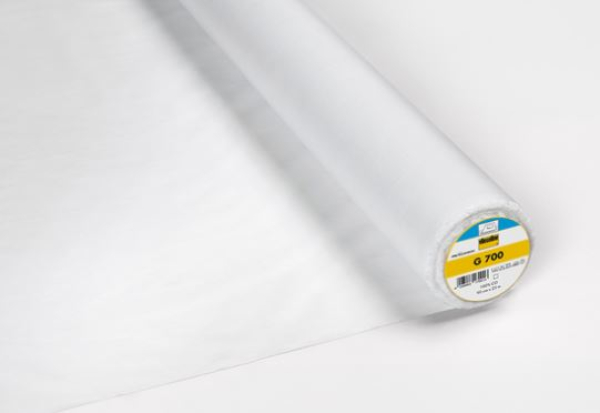 Vlieseline G700 Gewebeeinlage aus 100% Baumwolle, 90 g/m², 90 cm breit, aufbügelbar für Kragen, Manschetten, Blenden und hochwertige Bekleidung.